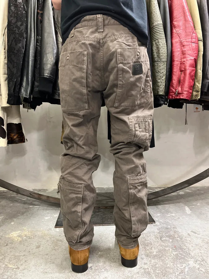 2000s Armani Multi Pockets Cargo Olive Obscure Pants rZFPVmy 3