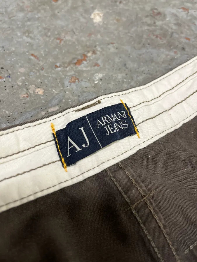 2000s Armani Multi Pockets Cargo Olive Obscure Pants rZFPVmy 11