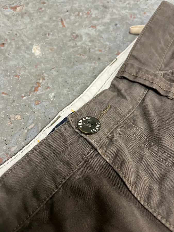 2000s Armani Multi Pockets Cargo Olive Obscure Pants rZFPVmy 13