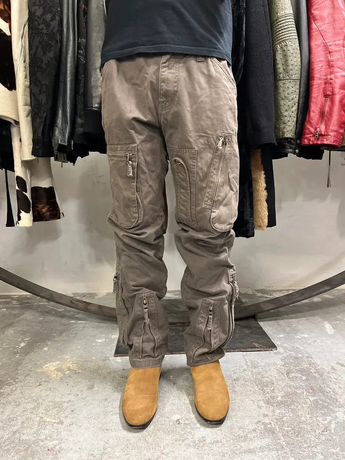 2000s Armani Multi Pockets Cargo Olive Obscure Pants rZFPVmy 0