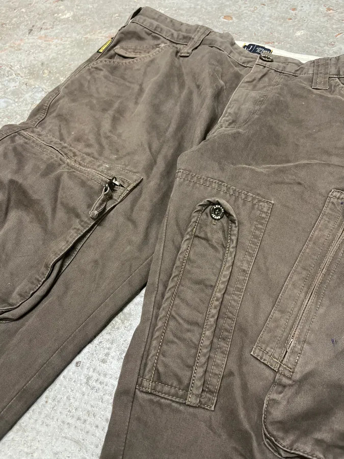 2000s Armani Multi Pockets Cargo Olive Obscure Pants rZFPVmy 9