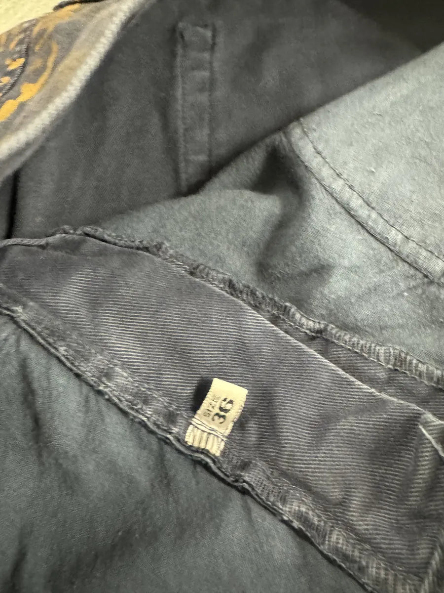 2000s Armani Navy & Orange Footprint Large Pants OWHQGGE 3