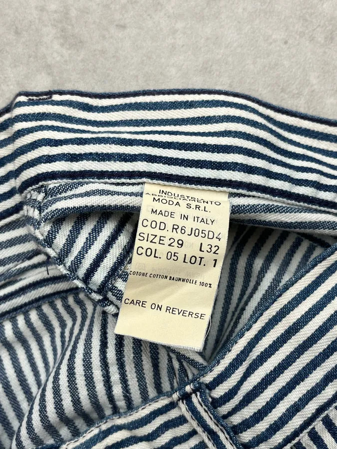 2000s Armani Navy & White Striped Marine Shorts mbjByWG 10