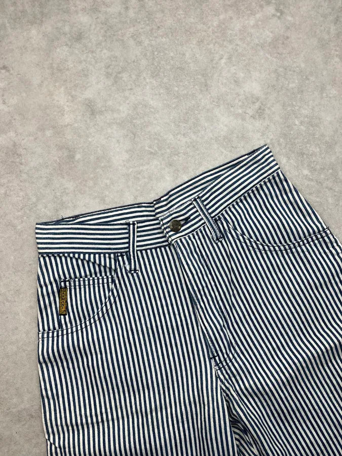 2000s Armani Navy & White Striped Marine Shorts mbjByWG 5