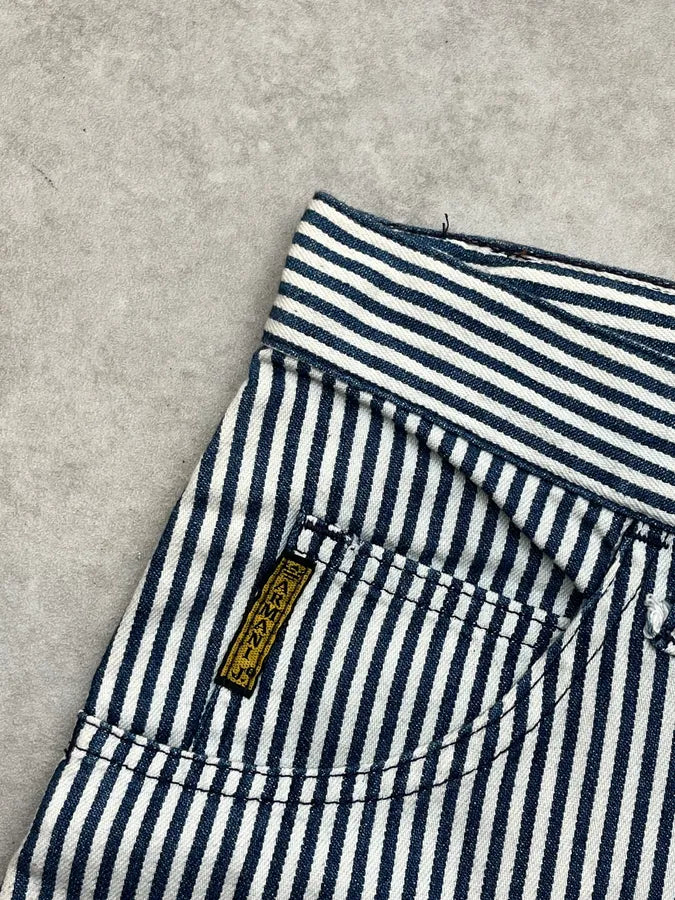 2000s Armani Navy & White Striped Marine Shorts mbjByWG 8