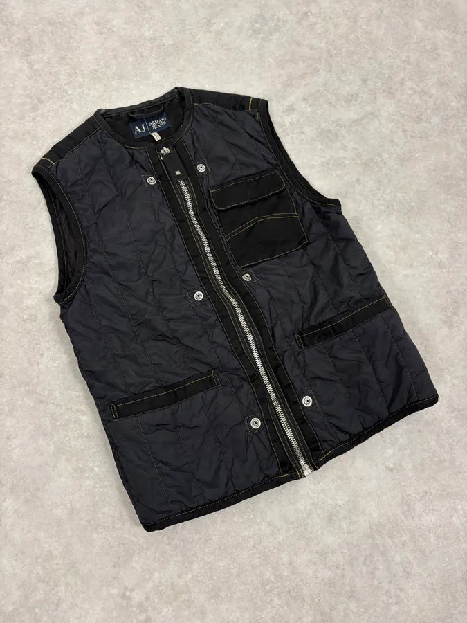 2000s Armani Navy AJ Tactical Vest bFjFUjh 3