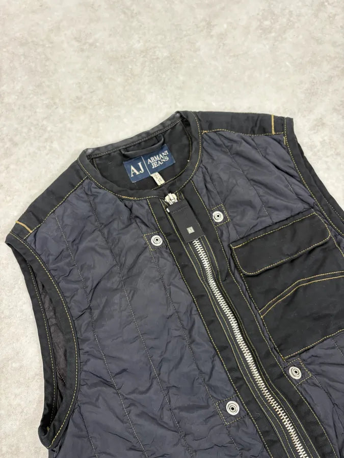 2000s Armani Navy AJ Tactical Vest bFjFUjh 4