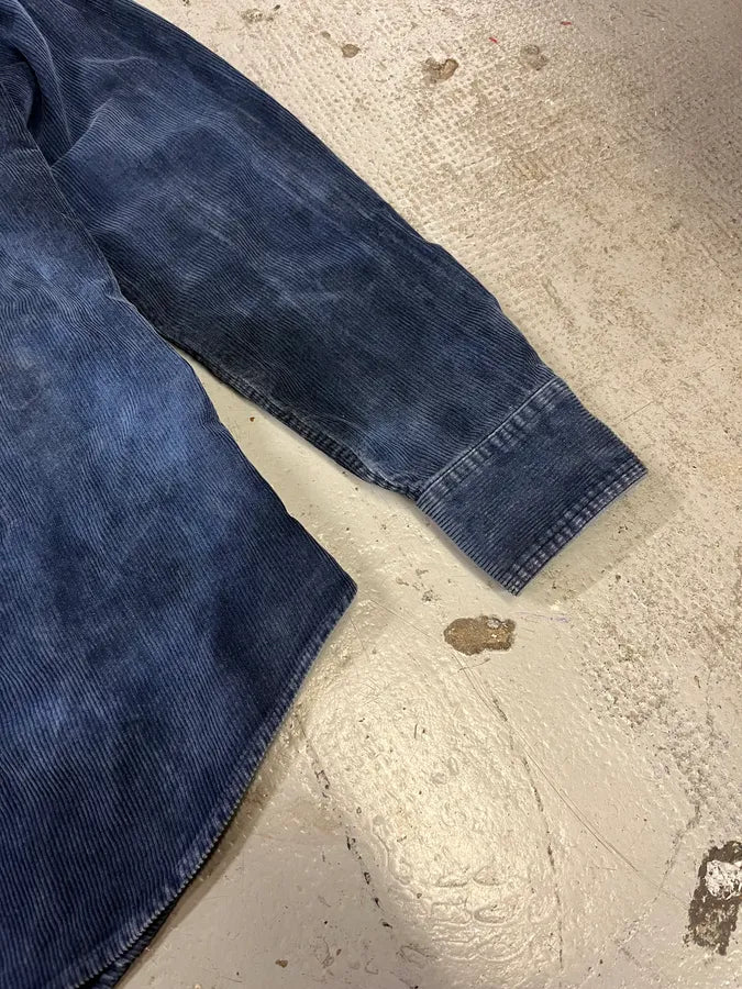 2000s Armani Navy Corduroy Shirt HDjbGSo 5
