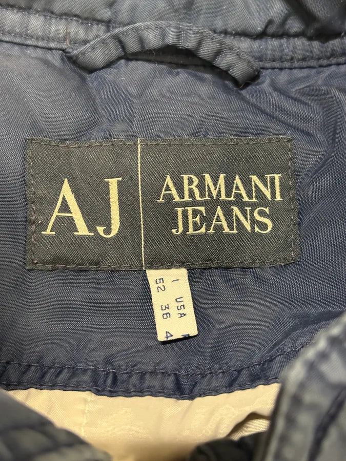 2000s Armani Navy Nylon Cargo Zips Bomber Jacket uinZuEn 9