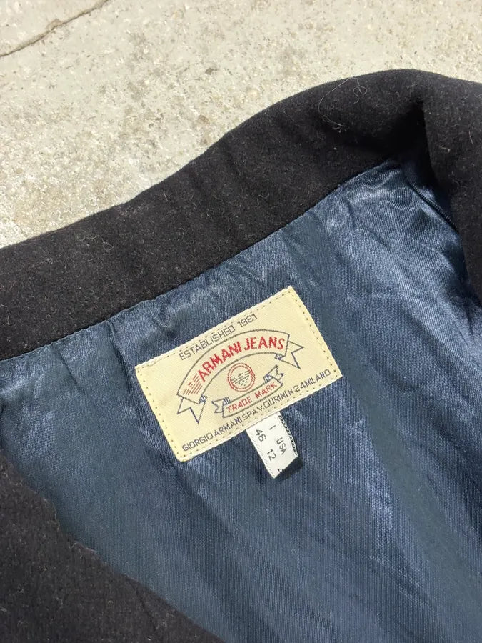 1990s Armani Navy Wool Caban Officer Jacket IbViWtn 5