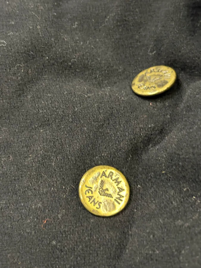 1990s Armani Navy Wool Caban Officer Jacket IbViWtn 8