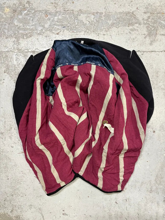 1990s Armani Navy Wool Caban Officer Jacket IbViWtn 6