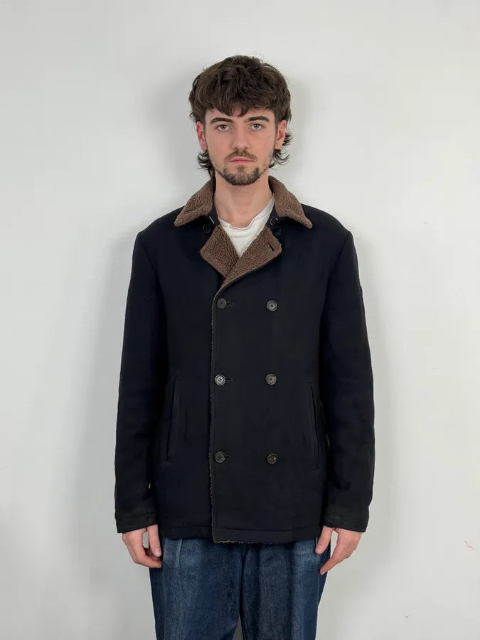 2000s Armani Navy Wool Peacoat Jacket GFJPylf 1