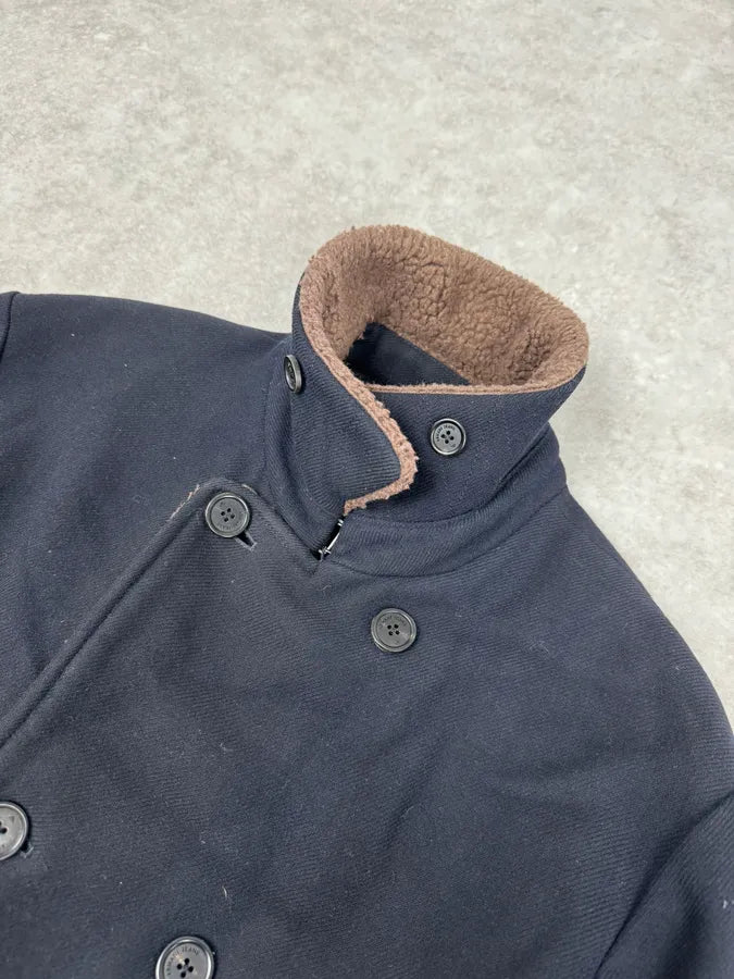 2000s Armani Navy Wool Peacoat Jacket GFJPylf 5