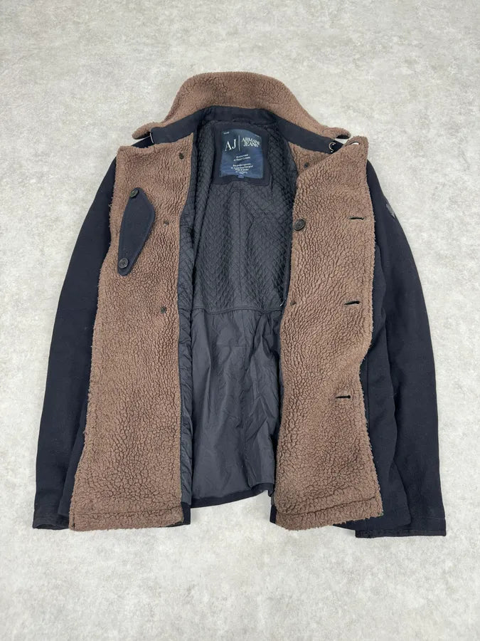 2000s Armani Navy Wool Peacoat Jacket GFJPylf 9
