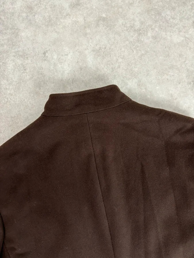 Armani Officer Brown Wool Pocket Jacket uVtxQhu 5