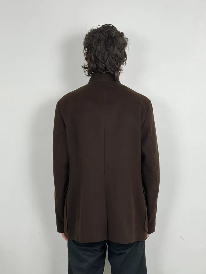 Armani Officer Brown Wool Pocket Jacket uVtxQhu 2