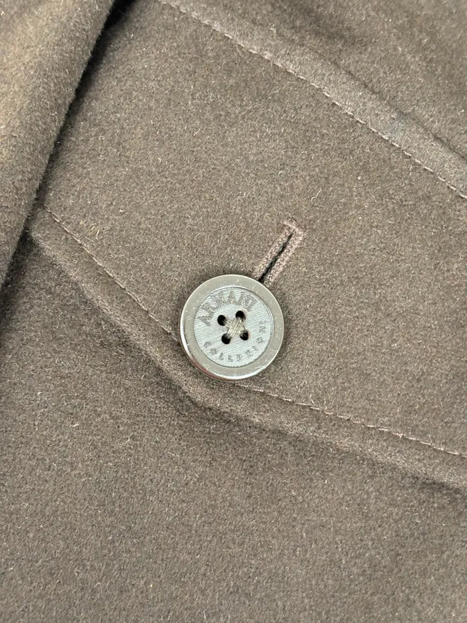 Armani Officer Brown Wool Pocket Jacket uVtxQhu 10