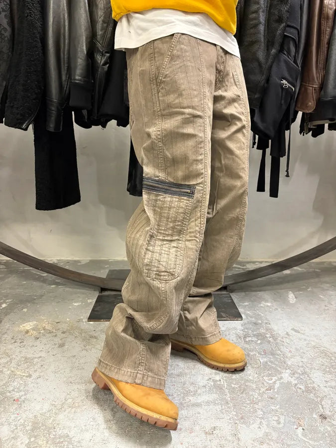 2000s Armani Olive Elevated Cargo Pants (M) TcNKsUx 3
