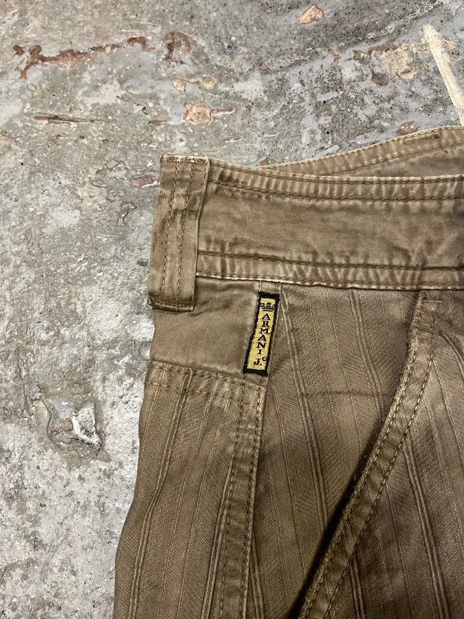 2000s Armani Olive Elevated Cargo Pants (M) TcNKsUx 7