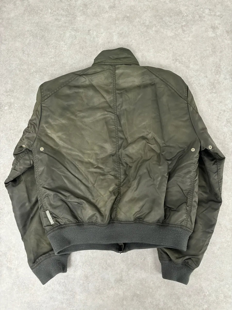 2000s Armani Olive Green Bomber Jacket FajyUjZ 4