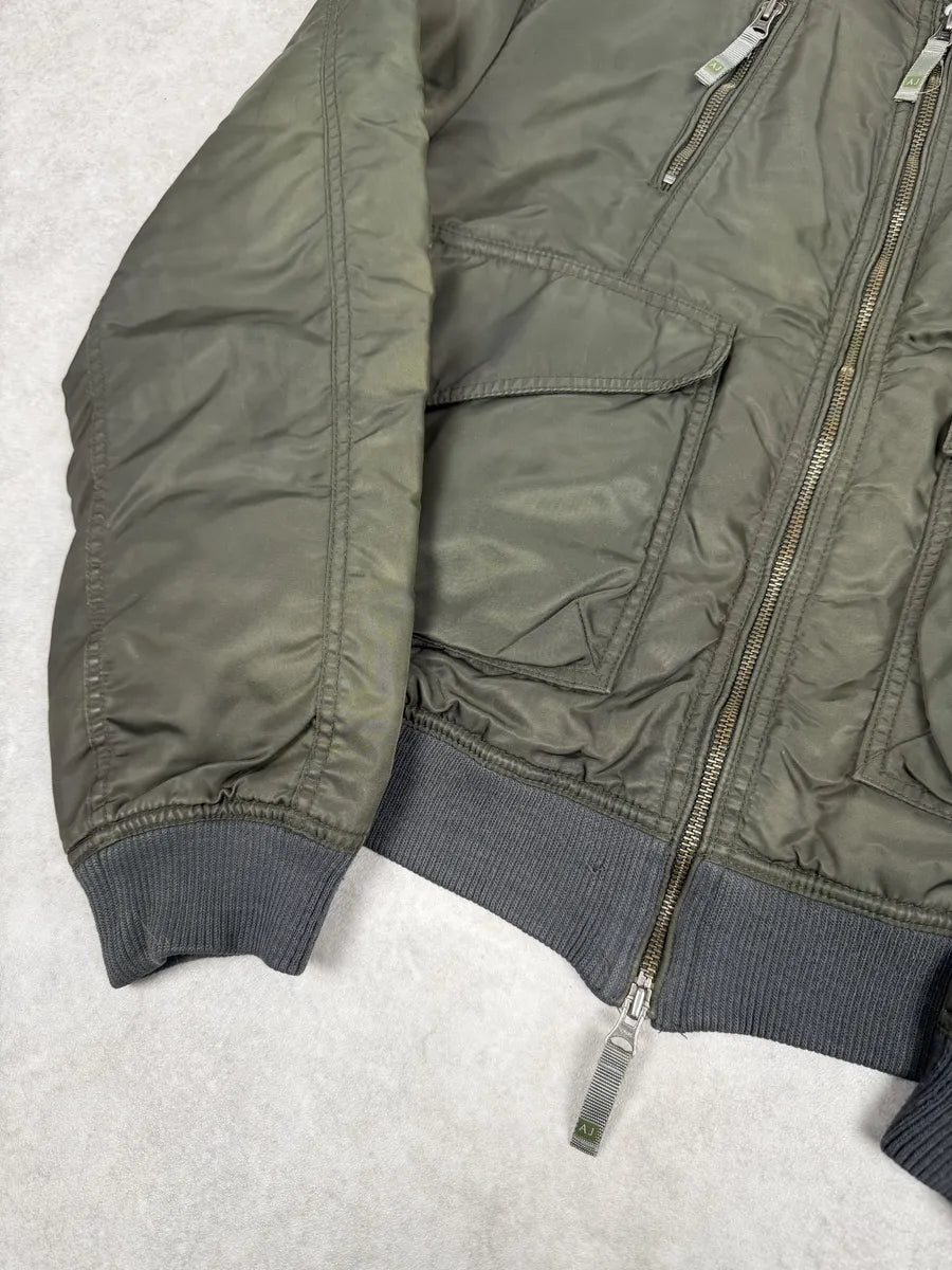2000s Armani Olive Green Utility Bomber Jacket zMltfey 10