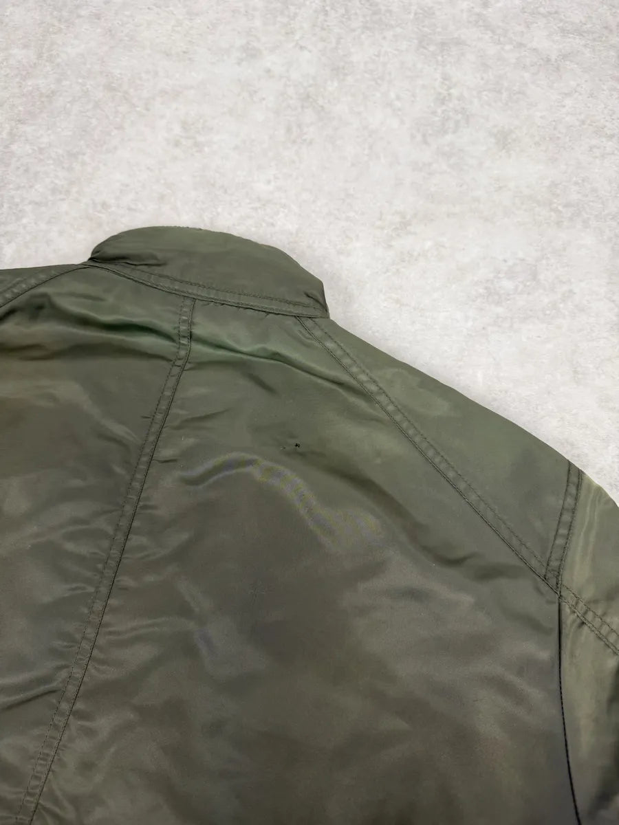 2000s Armani Olive Green Utility Bomber Jacket zMltfey 9