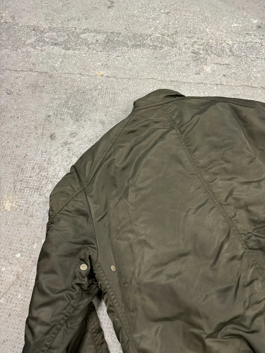 2000s Armani Olive Multi Zip Cozy Bomber Jacket ogULaCf 4