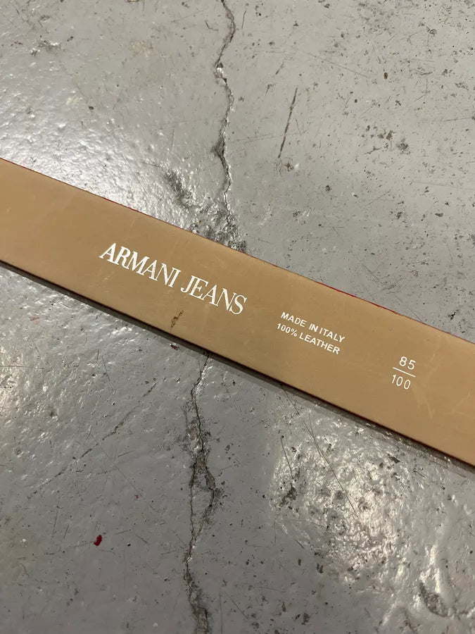 2000s Armani Orange Suede Leather Belt MlcpxWE 6