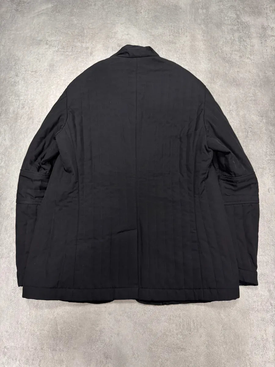 2000s Armani Padded Lines Black Coat fZOOrIN 5