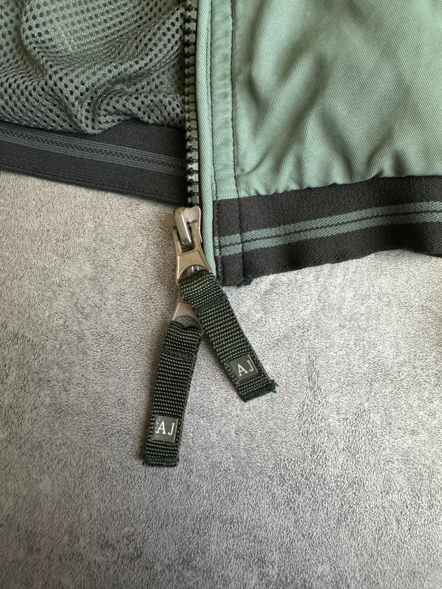 2000s Armani Pastel Drift Green Relaxed Bomber Jacket ogHxgSp 9