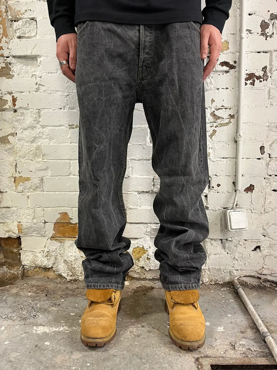 2000s Armani Raw Grey Denim Jeans ZmYTJNZ 0