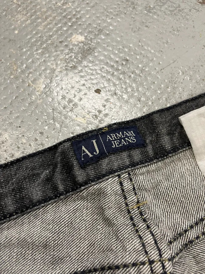 2000s Armani Raw Grey Denim Jeans ZmYTJNZ 11