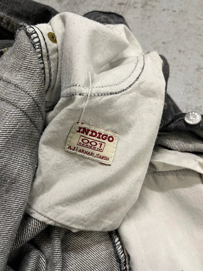2000s Armani Raw Grey Denim Jeans ZmYTJNZ 13
