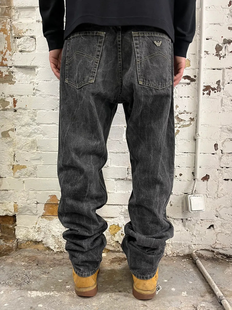 2000s Armani Raw Grey Denim Jeans ZmYTJNZ 2