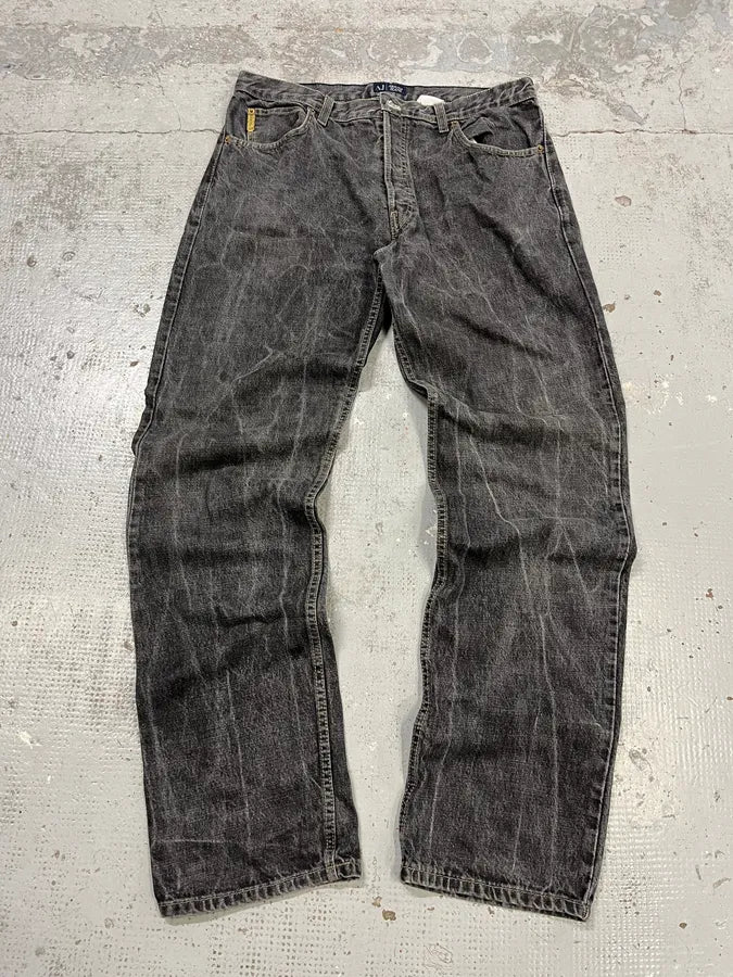 2000s Armani Raw Grey Denim Jeans ZmYTJNZ 4