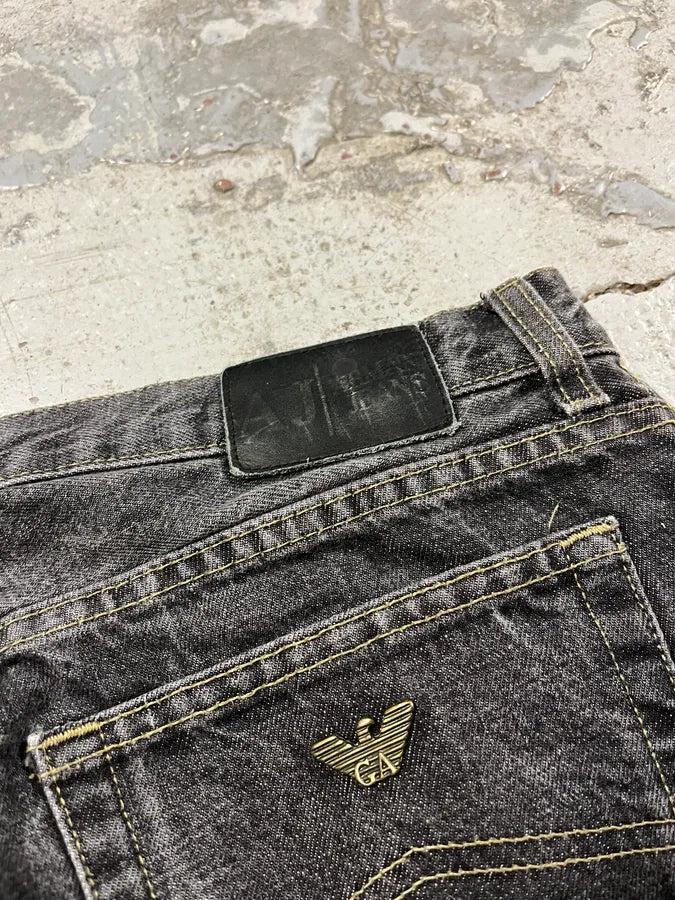 2000s Armani Raw Grey Denim Jeans ZmYTJNZ 9