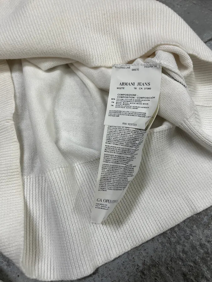 2000s Armani Red & White Gradient Sweater kXSENdp 10