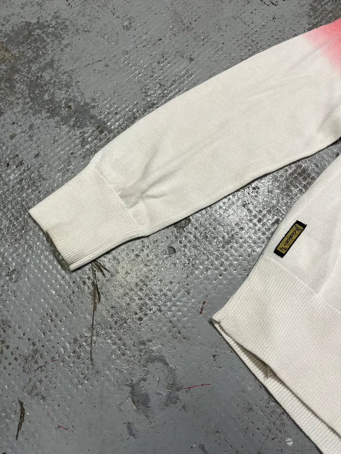 2000s Armani Red & White Gradient Sweater kXSENdp 5