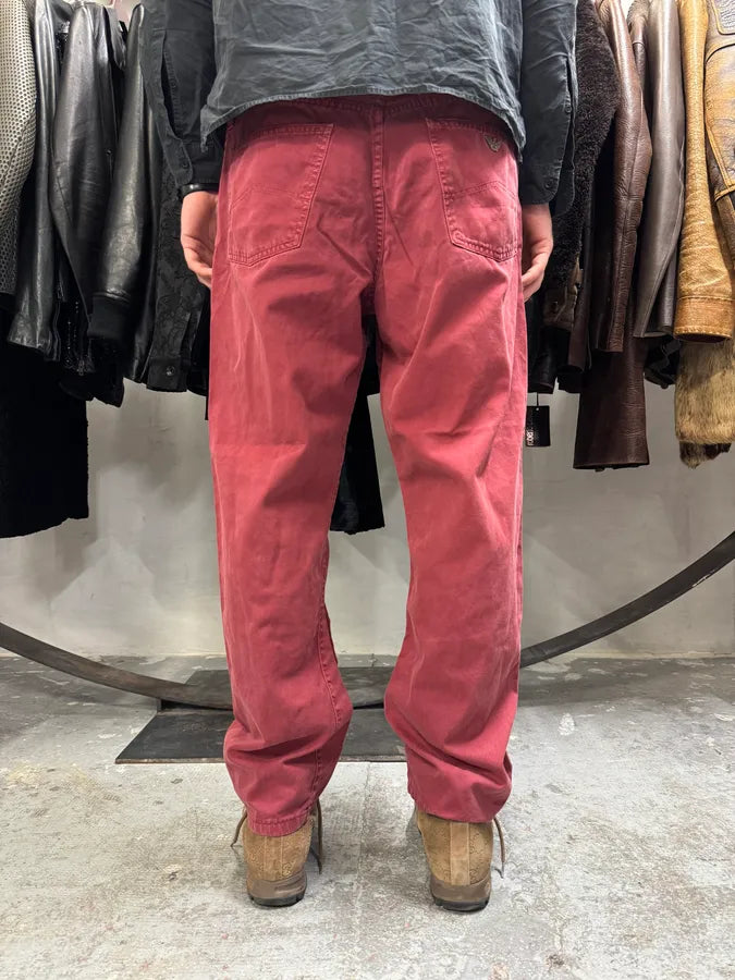 2000s Armani Red Wide Pants (L) xGugtrt 3