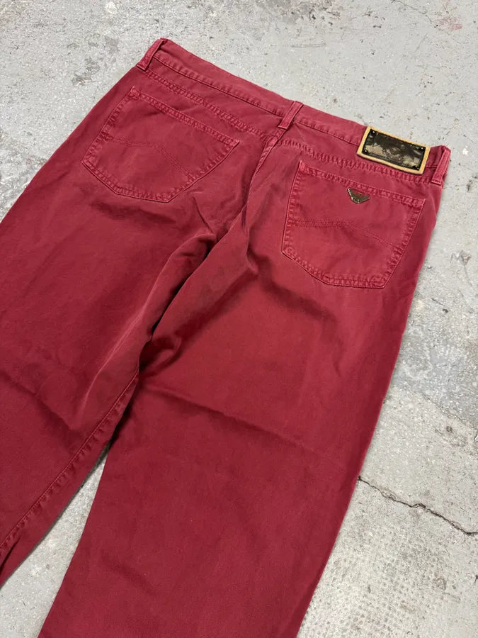 2000s Armani Red Wide Pants (L) xGugtrt 9