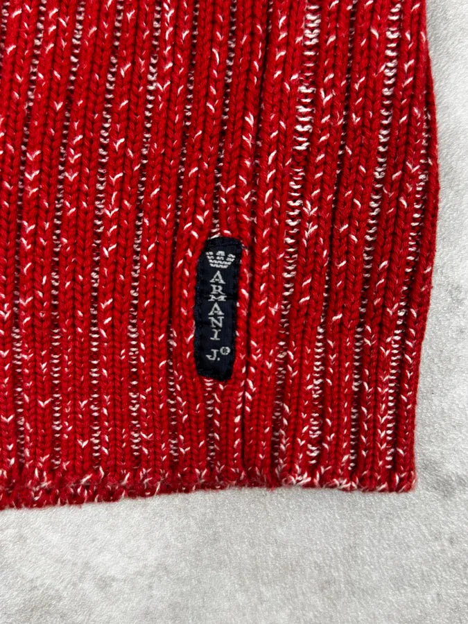 2000s Armani Red Wool Buttoned Sweater ZKbXecW 8