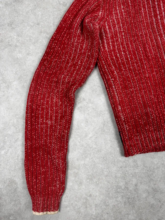 2000s Armani Red Wool Buttoned Sweater ZKbXecW 11