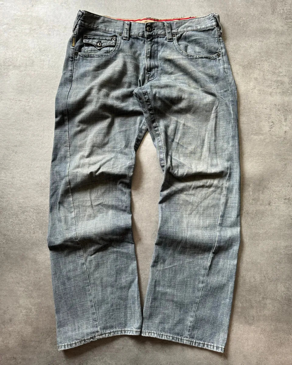 2000s Armani Relaxed Large Straight Jeans MnSmtBx 0