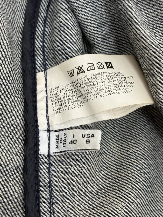 2000s Armani Samurai Asymmetrical Zip Denim Jacket IKdGdEe 13