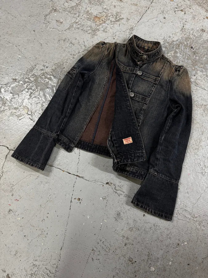 2000s Armani Samurai Faded Denim Jacket oiPfosh 2