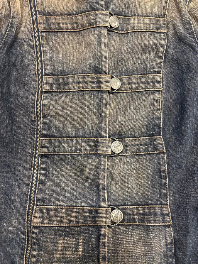 2000s Armani Samurai Faded Denim Jacket FhDJNZb 6