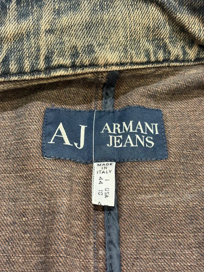 2000s Armani Samurai Faded Denim Jacket FhDJNZb 8