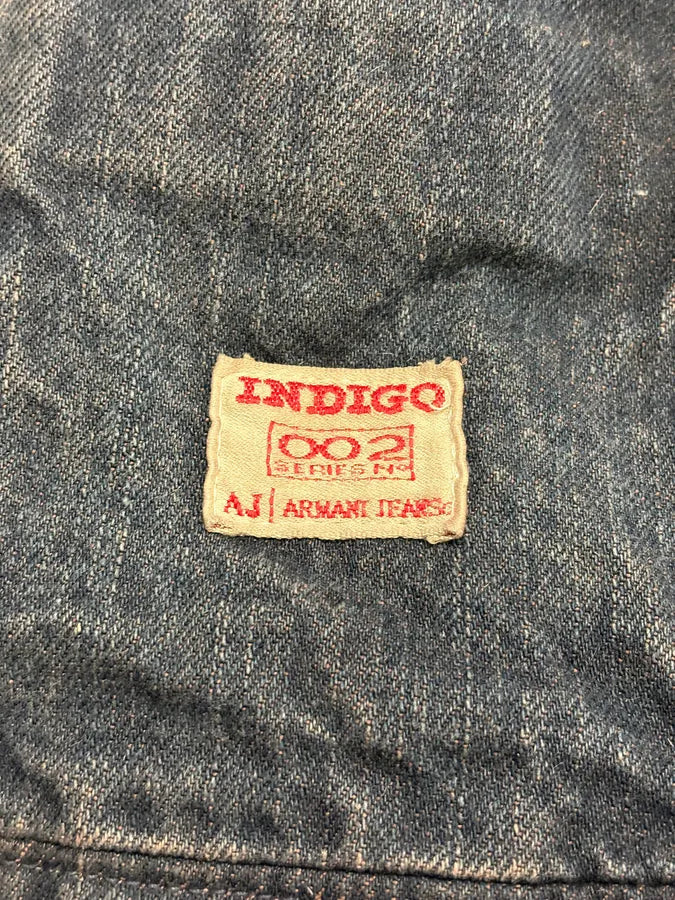 2000s Armani Samurai Faded Denim Jacket qVEQXfv 8