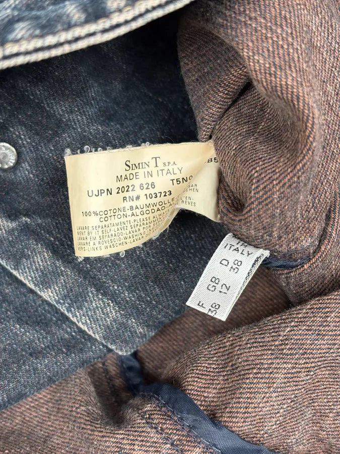 2000s Armani Samurai Faded Denim Jacket ocNaIVf 10